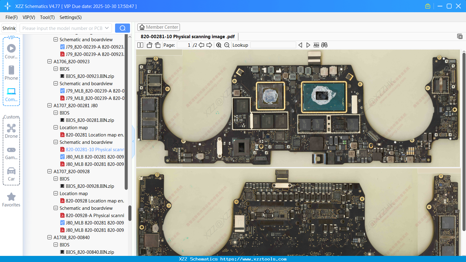 Laptop Apple 820-00281-10 Physical Scanning Image